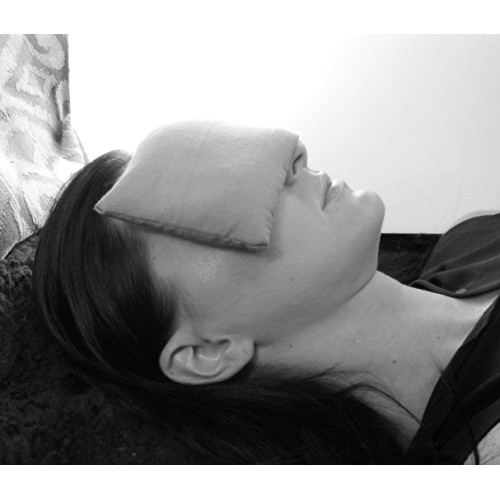 Spa Gift Set - Scented Eye Pillow & Cover - Lavender Flax - Washable Cotton C...