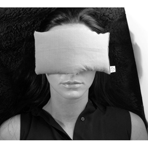 Yoga Unscented Organic Flax Seed Eye Pillow - Soft Cotton Flannel 4 x 8.5 - t...