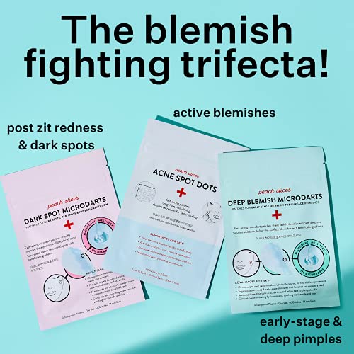 Peach Slices Acne Spot Dots | Clear Hydrocolloid Acne Pimple Patch for Zits a...