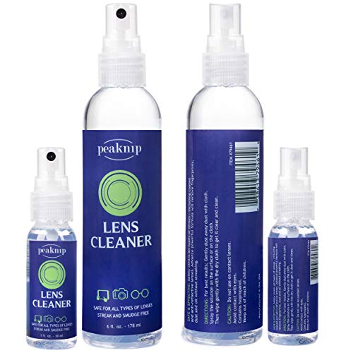 Eyeglass Lens Cleaner Kit - 6 oz. Spray Bottle and 1 oz. Travel Spray Bottle ...