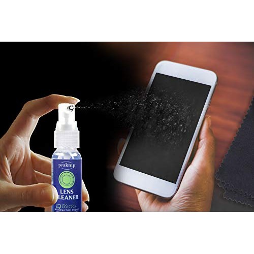 Eyeglass Lens Cleaner Kit - 6 oz. Spray Bottle and 1 oz. Travel Spray Bottle ...