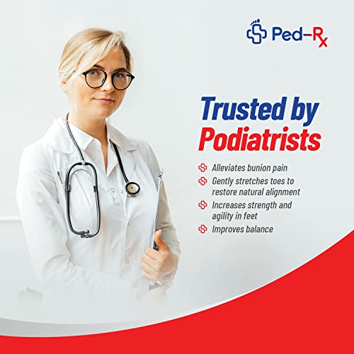 Ped-Rx Bunion Corrector for Women and Men - Complete 8 Piece Set Includes: Bu...