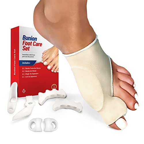 Ped-Rx Bunion Corrector for Women and Men - Complete 8 Piece Set Includes: Bu...