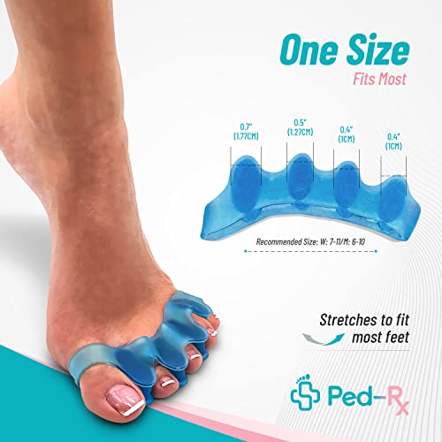 Ped-Rx Toe Separators - Toe Stretchers - To Straighten Overlapping Toes, Croo...
