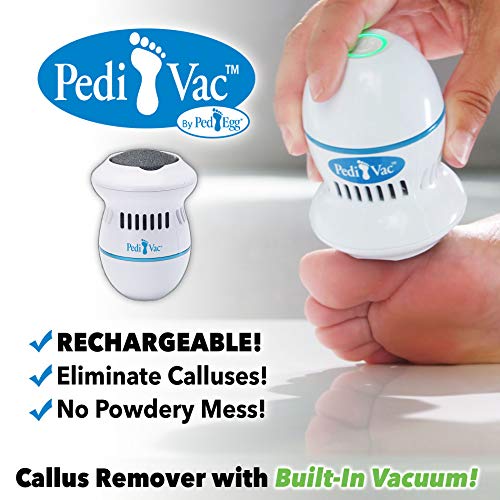 Pedi Vac by Ped Egg - Callus Remover for Feet with Built-in Vacuum Removes De...