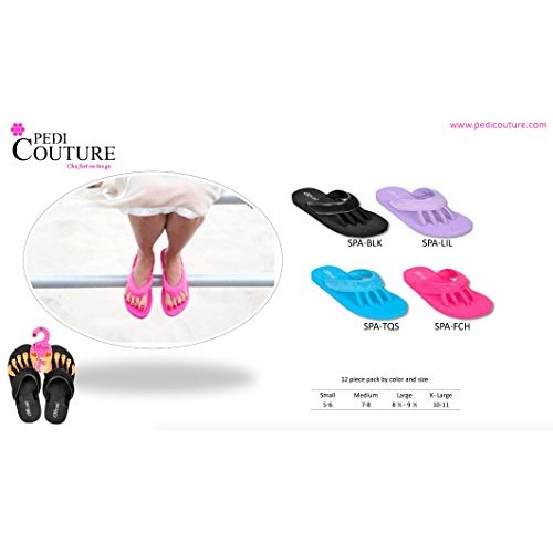 Pedi Couture Women's Spa Pedicure Toe Separator Slippers/Sandals- For Use at ...