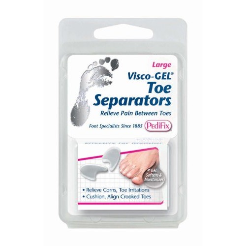 PediFix Visco-gel Toe Separators, Large, 2-Count (Pack of 2)