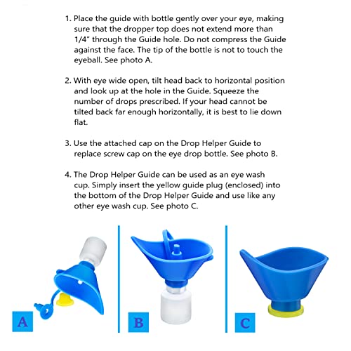 Peermax Drop Right 2 in 1 | Eye Drop Guide + Wash Cup | Works with Most Eye D...