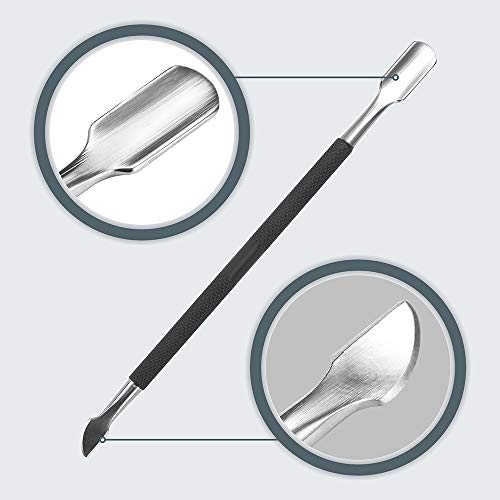 Cuticle Nipper with Cuticle Pusher-Professional Grade Stainless Steel Cuticle...