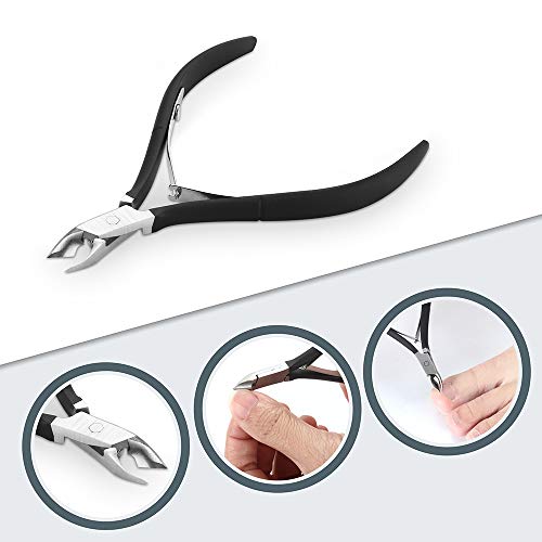 Cuticle Nipper with Cuticle Pusher-Professional Grade Stainless Steel Cuticle...
