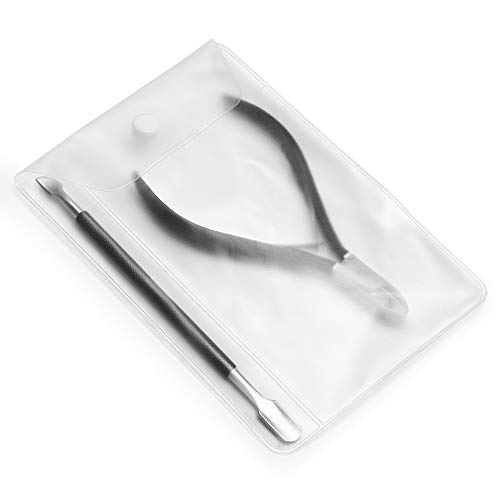 Cuticle Nipper with Cuticle Pusher-Professional Grade Stainless Steel Cuticle...