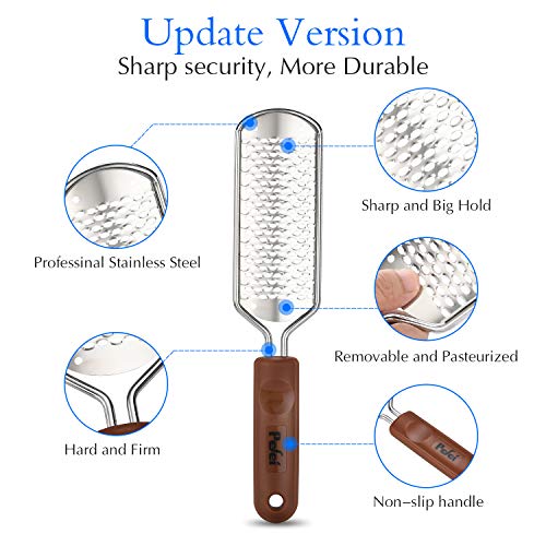 Professional Pedicure Foot File, Colossal Stainless Steel Detachable Foot Scr...