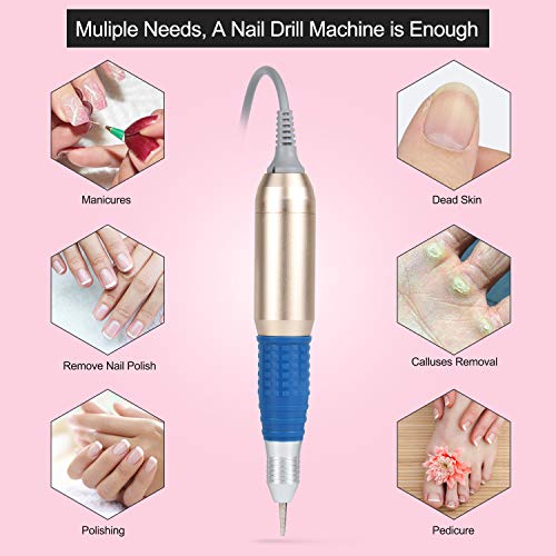 Nail Drill - Professional Nail Drill Machine 25000 rpm Electric Nail Drill fo...