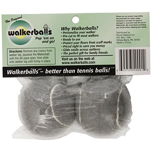 Penco Pwb0012gr Walker Balls, Gray, 2count (Pack of 12)