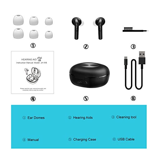 2022 Hearing Aids for Seniors with Noise Cancelling, Rechargeable Hearing Amp...