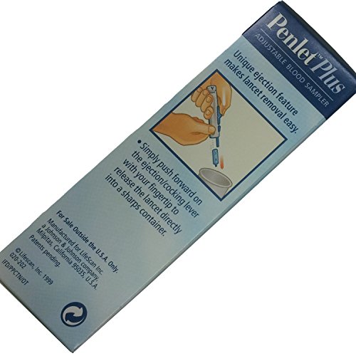Lifescan Lancing Device One Touch Penlet Plus Adjustable Blood Sampler