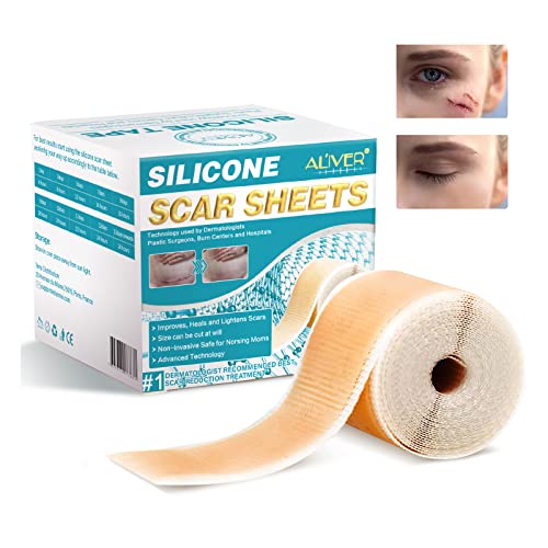 Silicone Scar Sheets (1.6 x 120 Inch), Medical Grade Silicone Scar Tape,Scar ...