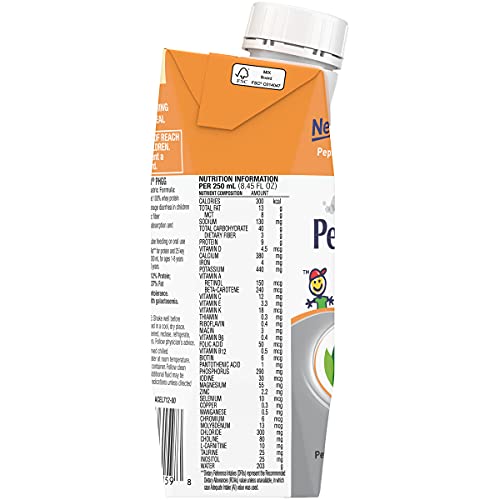 Peptamen Junior PHGG Formula with Plant-Based Prebiotic Fiber, Vanilla, 8.45 ...