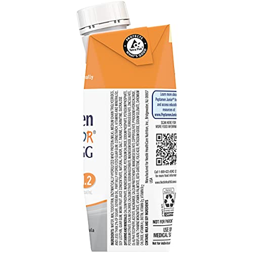 Peptamen Junior PHGG Formula with Plant-Based Prebiotic Fiber, Vanilla, 8.45 ...