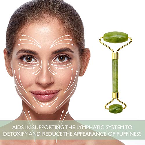 Perfecore Cooling Ice Face Mask Gel pack Jade Roller - Beauty Roller Face Nec...