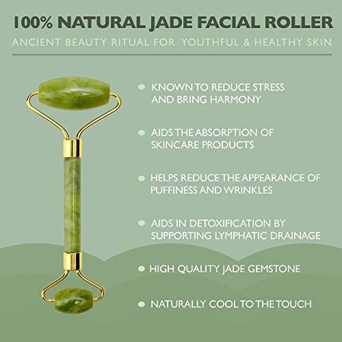 Perfecore Cooling Ice Face Mask Gel pack Jade Roller - Beauty Roller Face Nec...