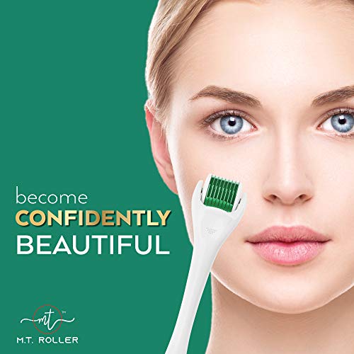 Derma Roller Cosmetic Skin Microneedling Kit for Face - .25mm Titanium Micro ...