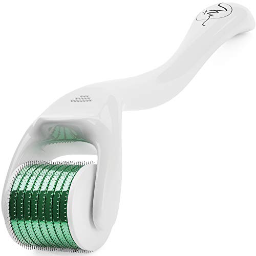 Derma Roller Cosmetic Skin Microneedling Kit for Face - .25mm Titanium Micro ...