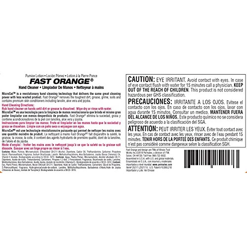 Permatex 25217 Fast Orange Pumice Lotion Hand Cleaner, 1/2 Gallon