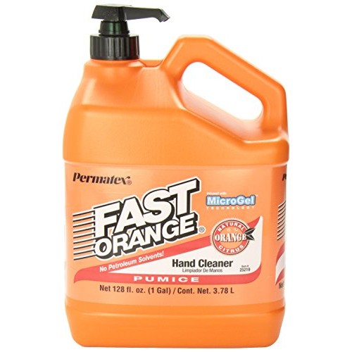 Permatex 25219 Fast Orange Pumice Lotion Hand Cleaner with Pump, 1 Gallon