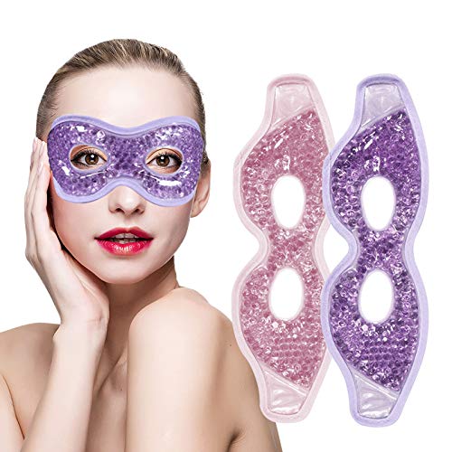 Permotary 2PCS Gel Eye Mask Reusable Hot Cold Compress Pack Eye Therapy ,Ther...