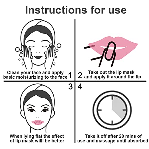 Permotary 30 Pieces Collagen Crystal Lip Care Gel Pads, Mouth & Lips Age Defy...