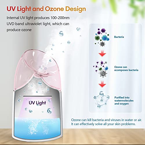 Facial Steamer, Auzro Nano lonic Face Steamer Aromatherapy Design for Home Sa...