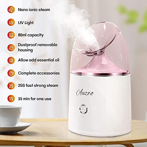 Facial Steamer, Auzro Nano lonic Face Steamer Aromatherapy Design for Home Sa...