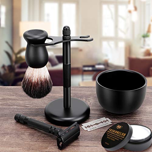 Amazing Safety Razor Shave Kit - Mysterious Black Men's Shaving & Grooming Se...