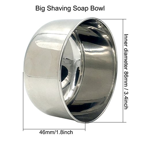 PerPro Mens Shaving Grooming Sets, Beautiful Stainless Steel Shave Bowl and S...