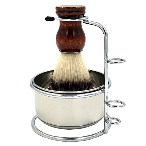 PerPro Mens Shaving Grooming Sets, Beautiful Stainless Steel Shave Bowl and S...