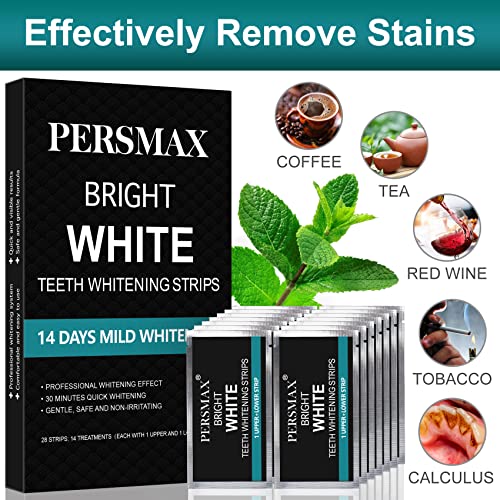 PERSMAX Teeth Whitening Strips, Non-Sensitive Teeth Whitener for Tooth Whiten...