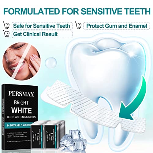 PERSMAX Teeth Whitening Strips, Non-Sensitive Teeth Whitener for Tooth Whiten...