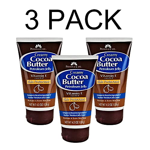 Personal Care Petroleum Jelly Vitamin E and Cocoa Butter Lotion 4.5 Oz (3 Pac...