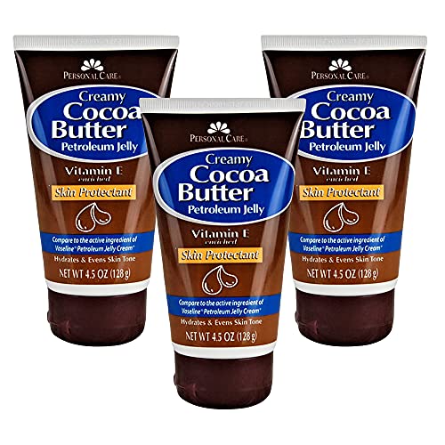 Personal Care Petroleum Jelly Vitamin E and Cocoa Butter Lotion 4.5 Oz (3 Pac...