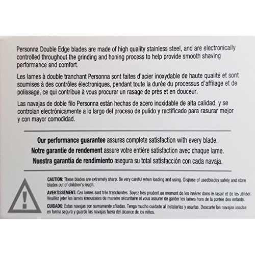 Personna Double Edge Razor Blades in White Wrapper 100 count