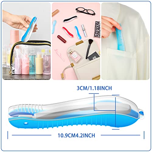 20 Pieces Travel Camping Toothbrush with Cover Portable Medium Bristle Compac...