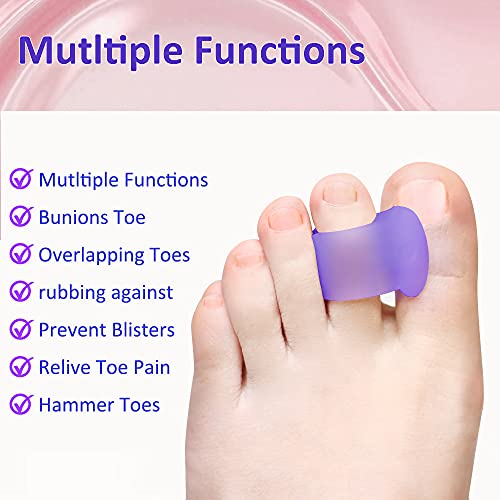 Pesalmon 12Pack Gel Toe Separators for Overlapping Toes, Bunion Corrector and...