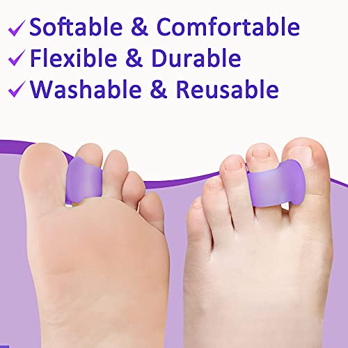 Pesalmon 12Pack Gel Toe Separators for Overlapping Toes, Bunion Corrector and...
