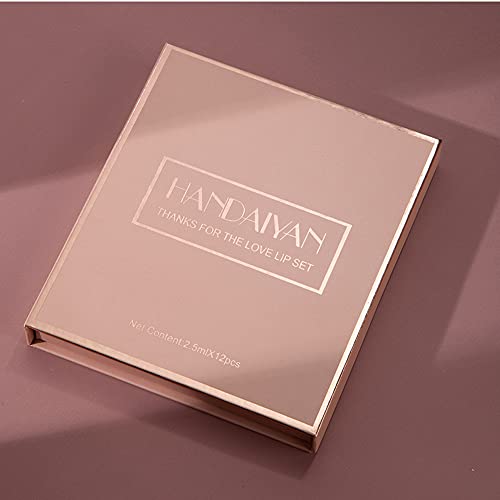 12 Colors Matte Lipstick Set Petansy Liquid Lipstick Kit Long Lasting Waterpr...