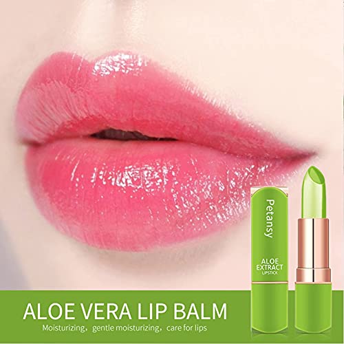 Petansy 3 Packs Aloe Vera Lipstick , Lips Moisturizer Long Lasting Nutritious...