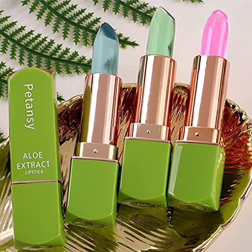 Petansy 3 Packs Aloe Vera Lipstick , Lips Moisturizer Long Lasting Nutritious...