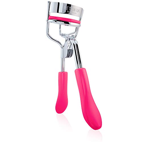 Silicone Eyelash Curler With Refill Pads & Satin Pouch Designed for No Pinchi...