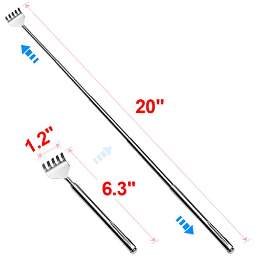 Claw Back Scratcher Extendable, Metal Portable Telescopic Backscratchers 8 Pack