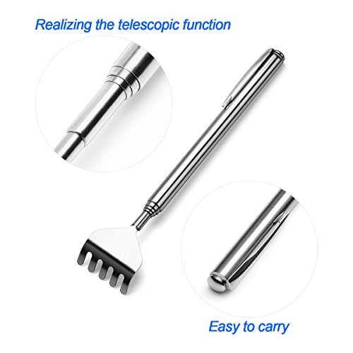 Claw Back Scratcher Extendable, Metal Portable Telescopic Backscratchers 8 Pack